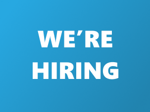 We're Hiring blue